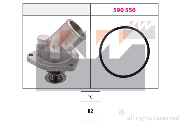 Thermostat, Kühlmittel KW 580 197 von KW