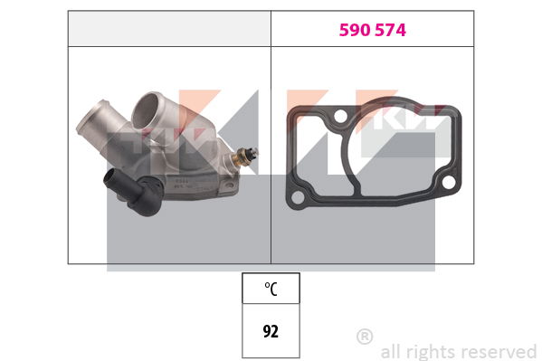 Thermostat, Kühlmittel KW 580 344 von KW