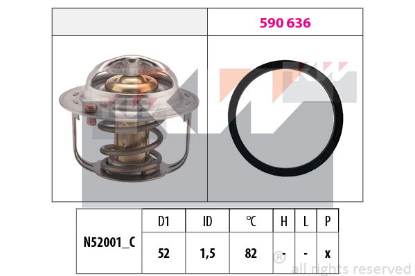 Thermostat, Kühlmittel KW 580 679 von KW