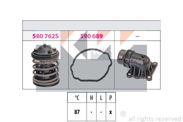 Thermostat, Kühlmittel KW 580 763K von KW