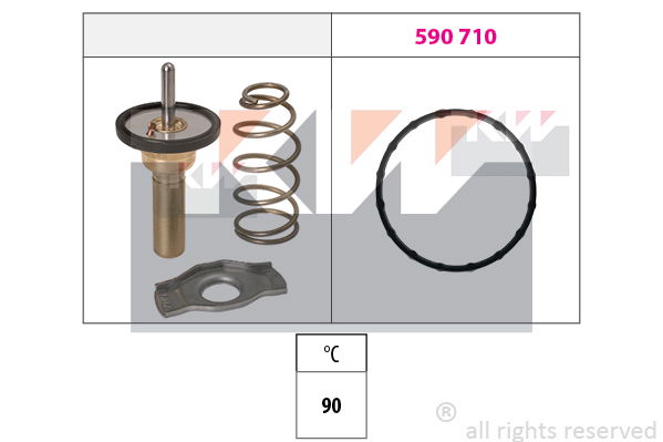 Thermostat, Kühlmittel KW 580 774 von KW