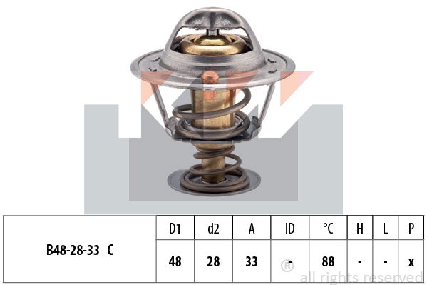 Thermostat, Kühlmittel KW 580 831S von KW