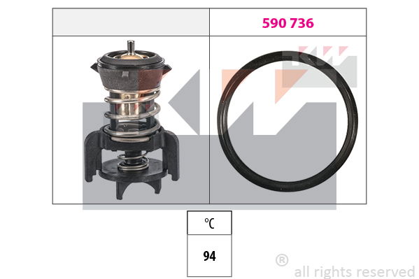 Thermostat, Kühlmittel KW 580 933 von KW