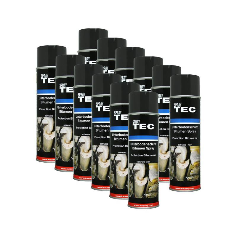 12x KWASNY 235 500 Auto-K Spray TEC Unterbodenschutz Bitumen schwarz 500ml von KWASNY SET