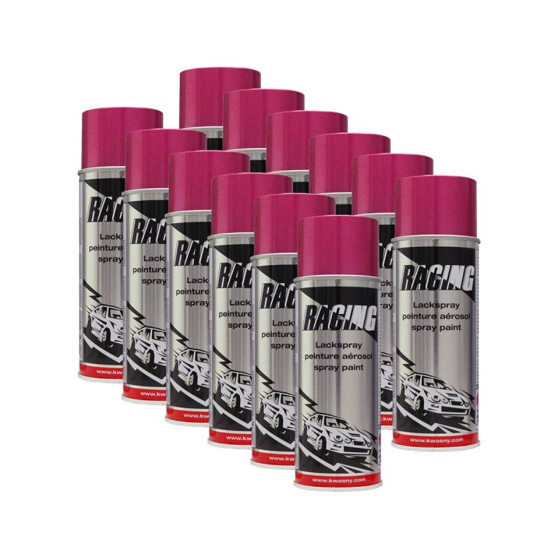 12x KWASNY 288 110 Auto-K Racing Lackspray rot metallic 400ml von KWASNY_bundle