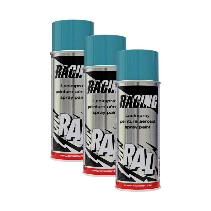 3X KWASNY 288 137 Auto-K Racing Lackspray RAL 5018 türkisblau 400ml von KWASNY_bundle