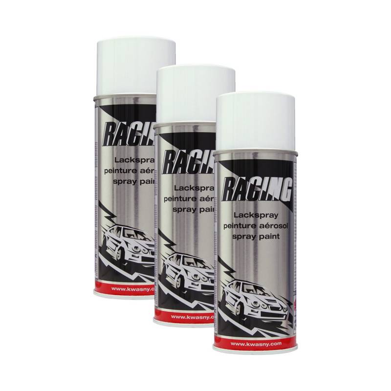 3X KWASNY 288 004 Auto-K Racing Lackspray Weiß Glanz 400ml von KWASNY_bundle