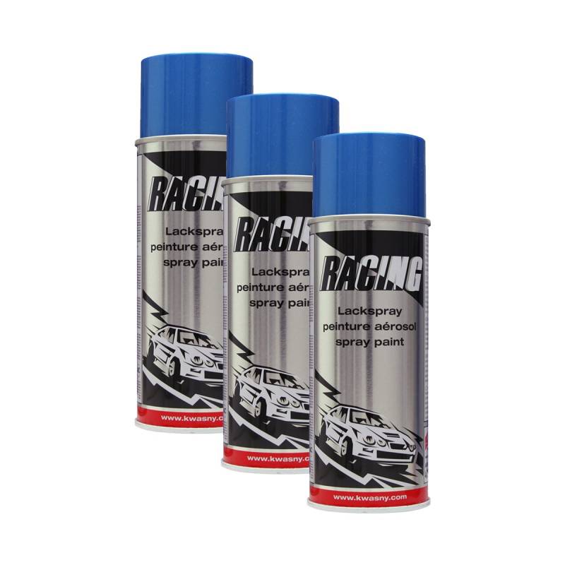 3X KWASNY 288 112 Auto-K Racing Lackspray blau metallic 400ml von KWASNY_bundle