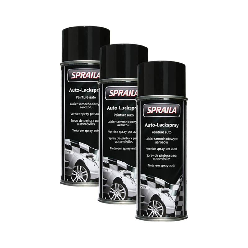 3X KWASNY 300 905 Auto-K SPRAILA Spraila Lackspray schwarz Glanz 500ml von KWASNY_bundle