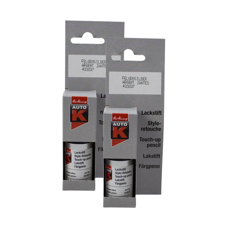 Kwasny Lackstift Felgensilber Reparaturstift Kratzerentferner Pinsel 433 037 9Ml 2X von Kwasny