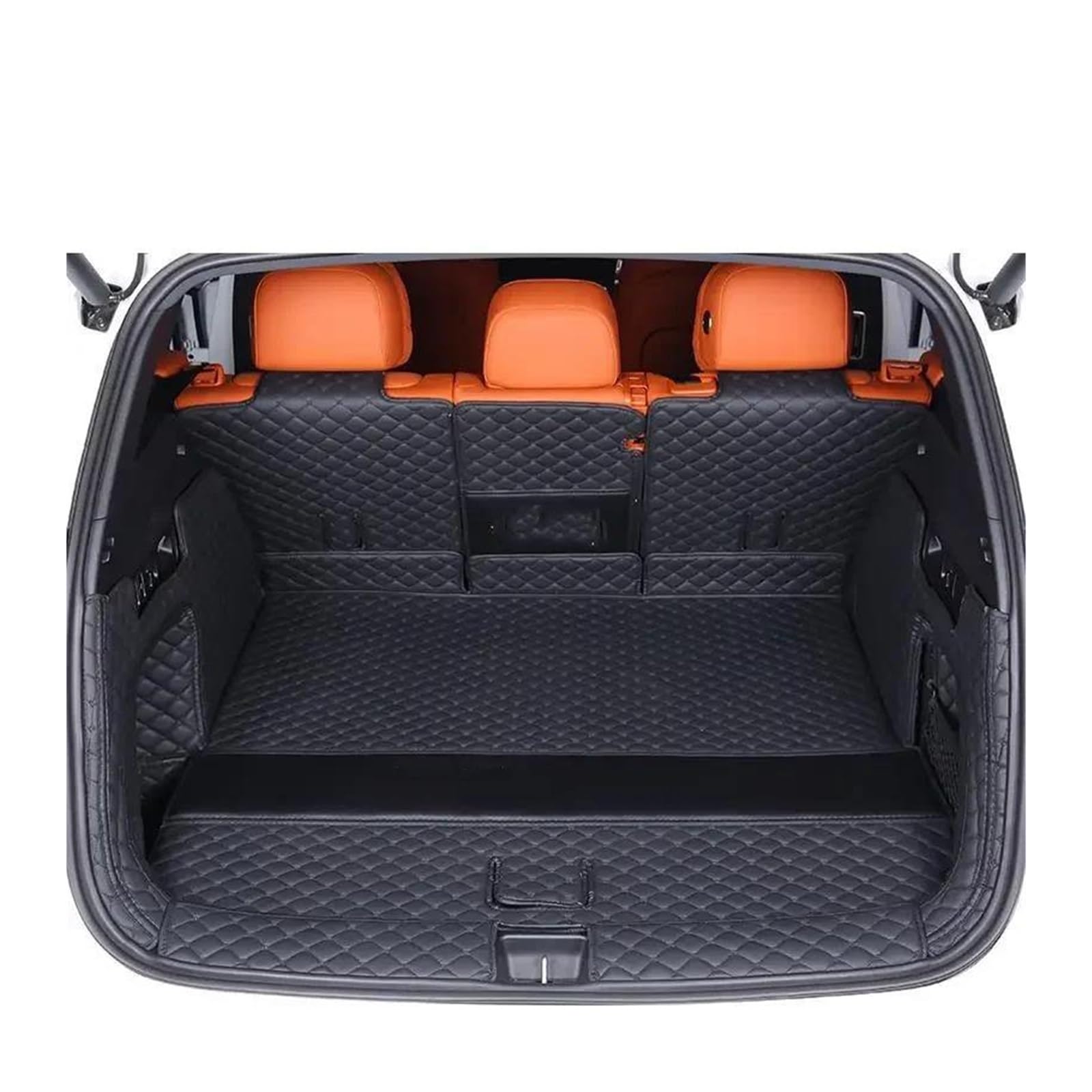 Cargo Teppich Schutzmatte Auto Vollständige Abdeckung Wasserdicht Custom Stamm Matte Cargo-Liner Schmutz-Beweis Zubehör Für Lixiang LI L7 2024 Cargo Teppich(Full Black) von KWAYA