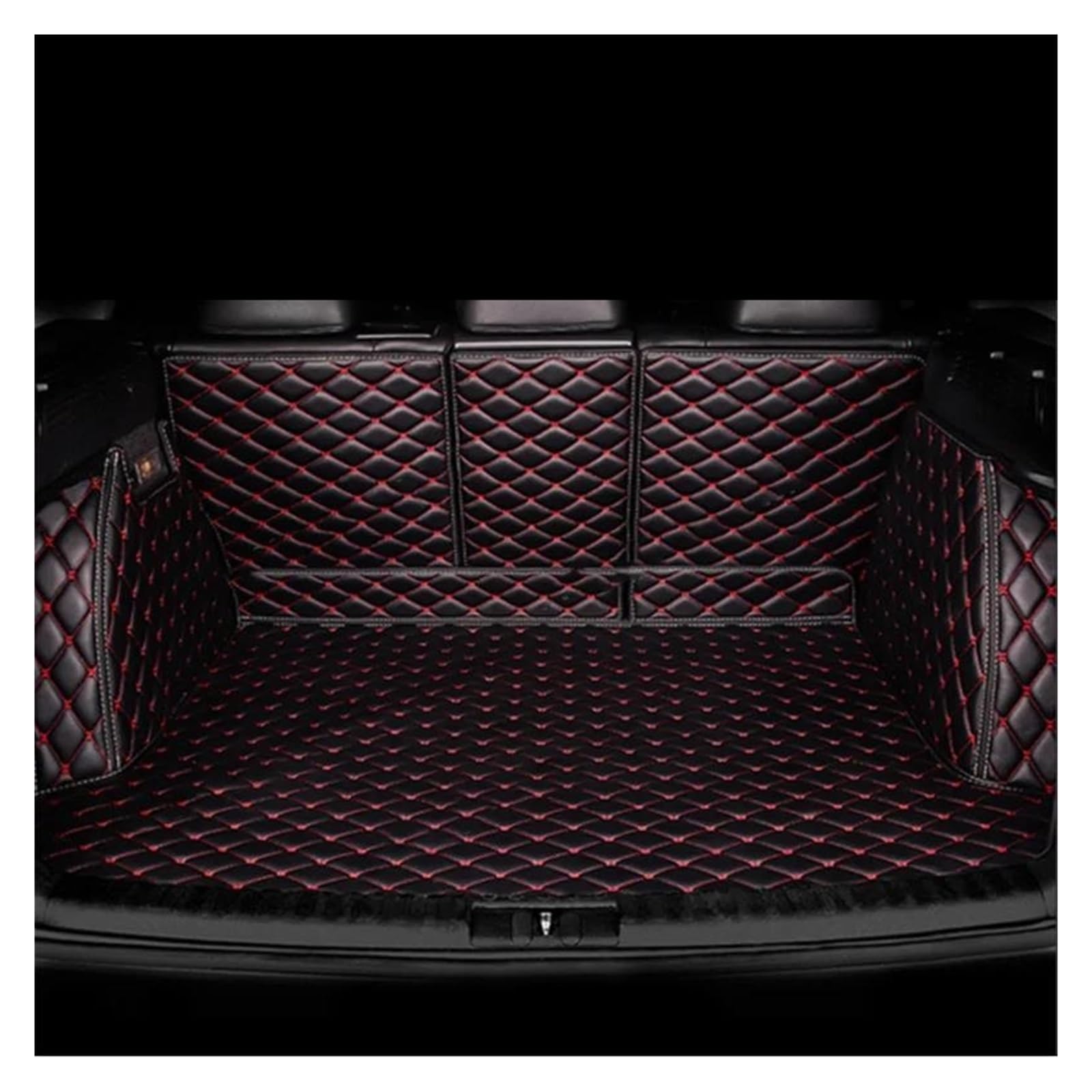 Cargo Teppich Schutzmatte Für C&RV Für CR-V Für MK4 2012 2013 2014 2015 2016 Kofferraum Matte Schmutz-beständig Stamm Matte Hinten Fracht Fach Matte Auto Zubehör Cargo Teppich(Black Red) von KWAYA