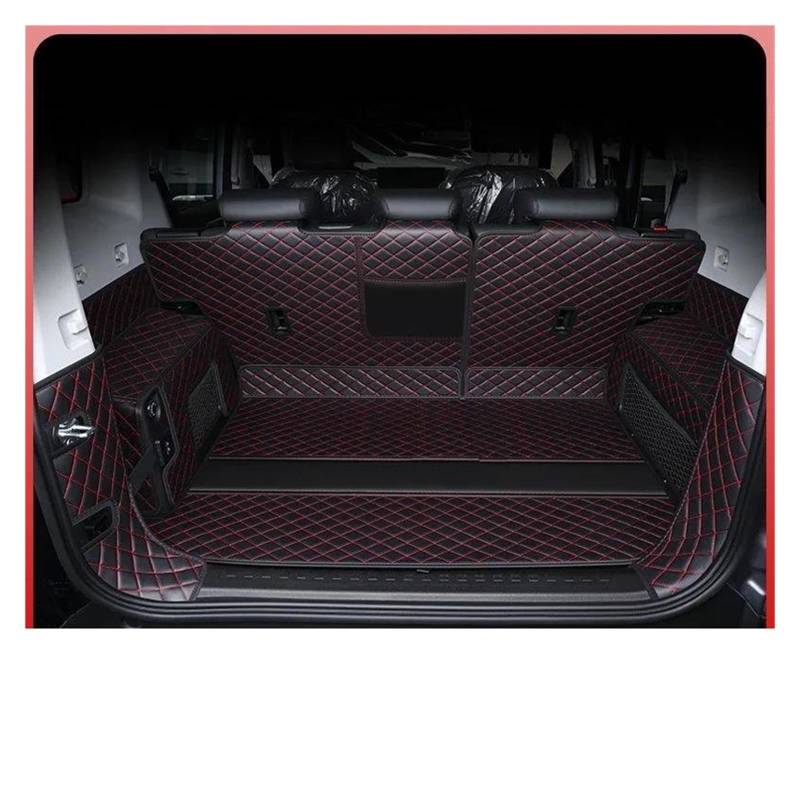 Cargo Teppich Schutzmatte Für C&hery Für Jetour T2 2023 2024 Auto Stamm Matten Boot Matten Innen Abdeckung Langlebig Cargo-Liner Auto Zubehör Cargo Teppich(Full Set Black red) von KWAYA