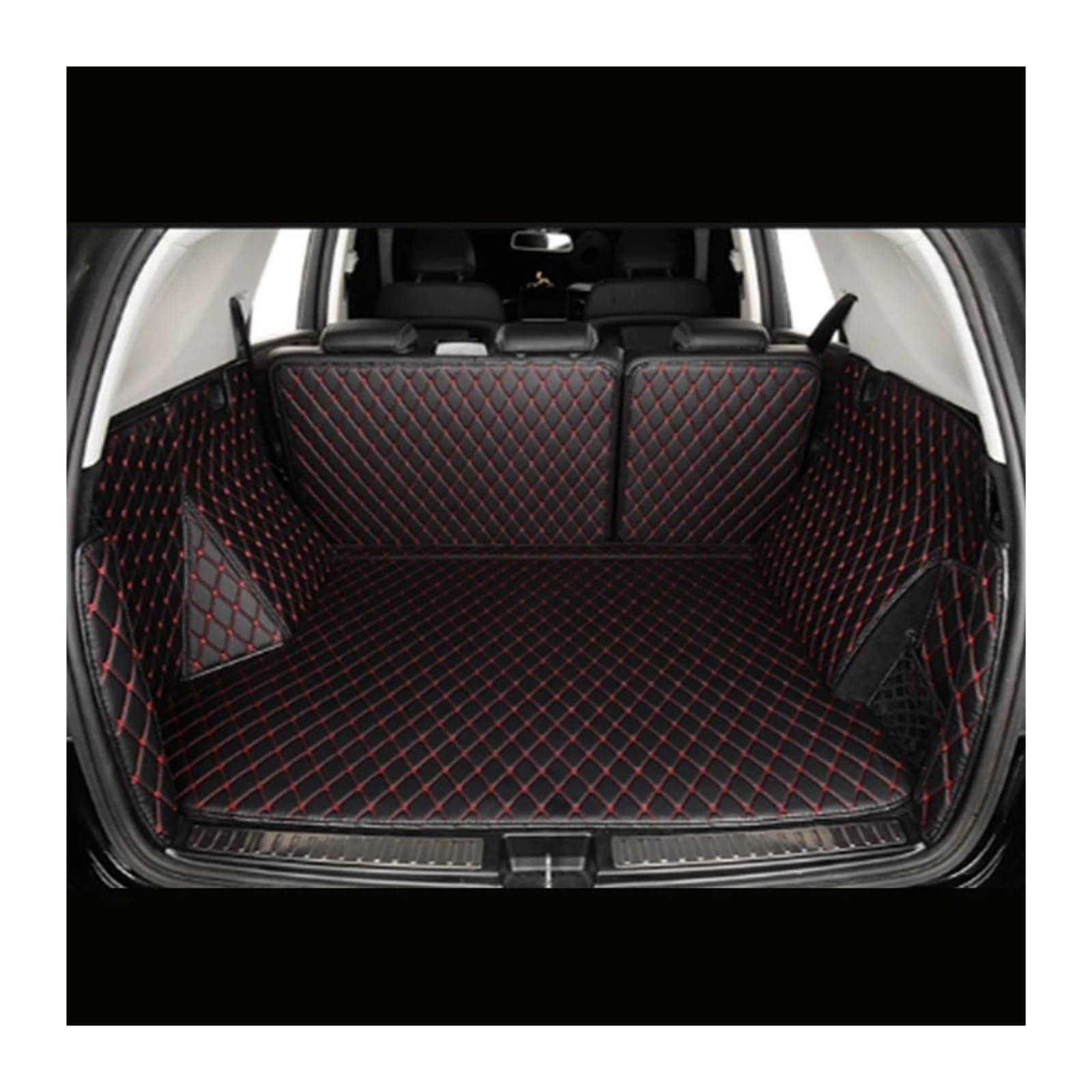 Cargo Teppich Schutzmatte Für Puma Für Crossover 2020 2021 2022 2023 2024 + Auto Benutzerdefinierte Stamm Matten Auto Kofferraum Teppich Auto Cargo Liner Pads Cargo Teppich(3Black with red) von KWAYA