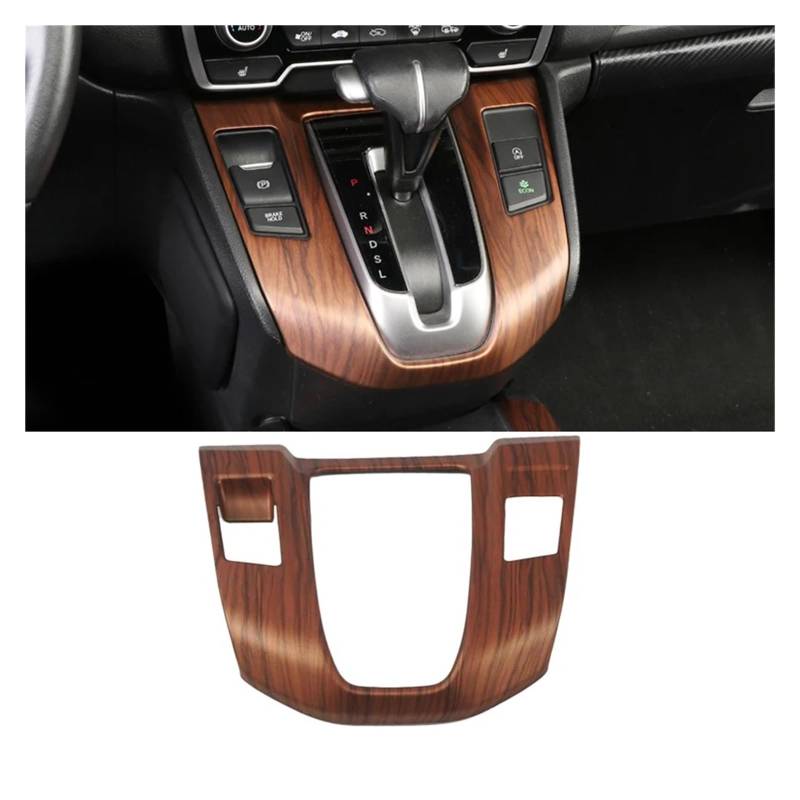 Control Panel Interieur Für C&RV 5TH LHD 2017 2018 2019 2020 Auto Holzmaserung Innen Zubehör Shift Getriebe Panel Abdeckung Konsole Wasser Tasse Halter Abdeckung Trim Mittelkonsole Trim(Gasoline versi von KWAYA