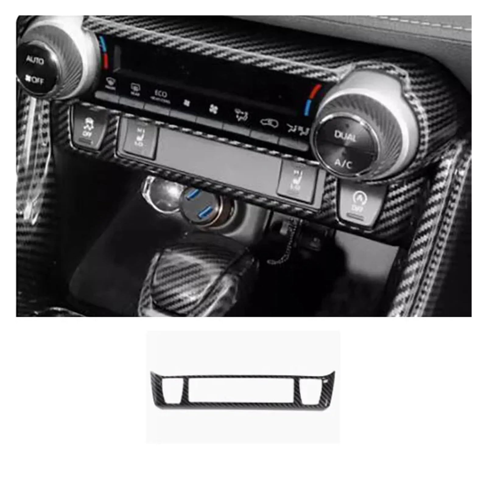 Control Panel Interieur Für Für R&av4 2019 2020 2021 2022 2023 Auto Innen Zubehör Konsole Getriebe Shift Panel Fenster Schalter Abdeckung Borte Mittelkonsole Trim(Seat Heat Button 1) von KWAYA