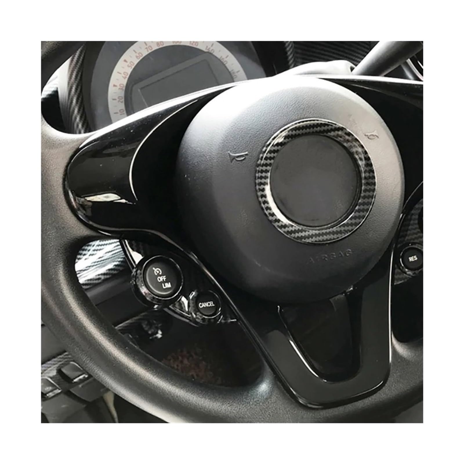 Control Panel Interieur Für S&mart 453 Für Fortow Für Forfour Auto Lenkrad Taste Abdeckung Dekoration Rahmen Änderung Liefert Zubehör Mittelkonsole Trim(Carbon Pattern) von KWAYA