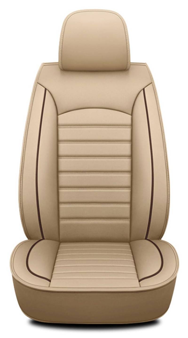 KWAYA Autositzbezüge für VW Passat B7 Variant 2010 2011 2012 2013 2014 2015, Kompatibel mit Airbags Vordersitzschutzbezug Allwetter Wasserdicht Sitzbezug,4 beige von KWAYA