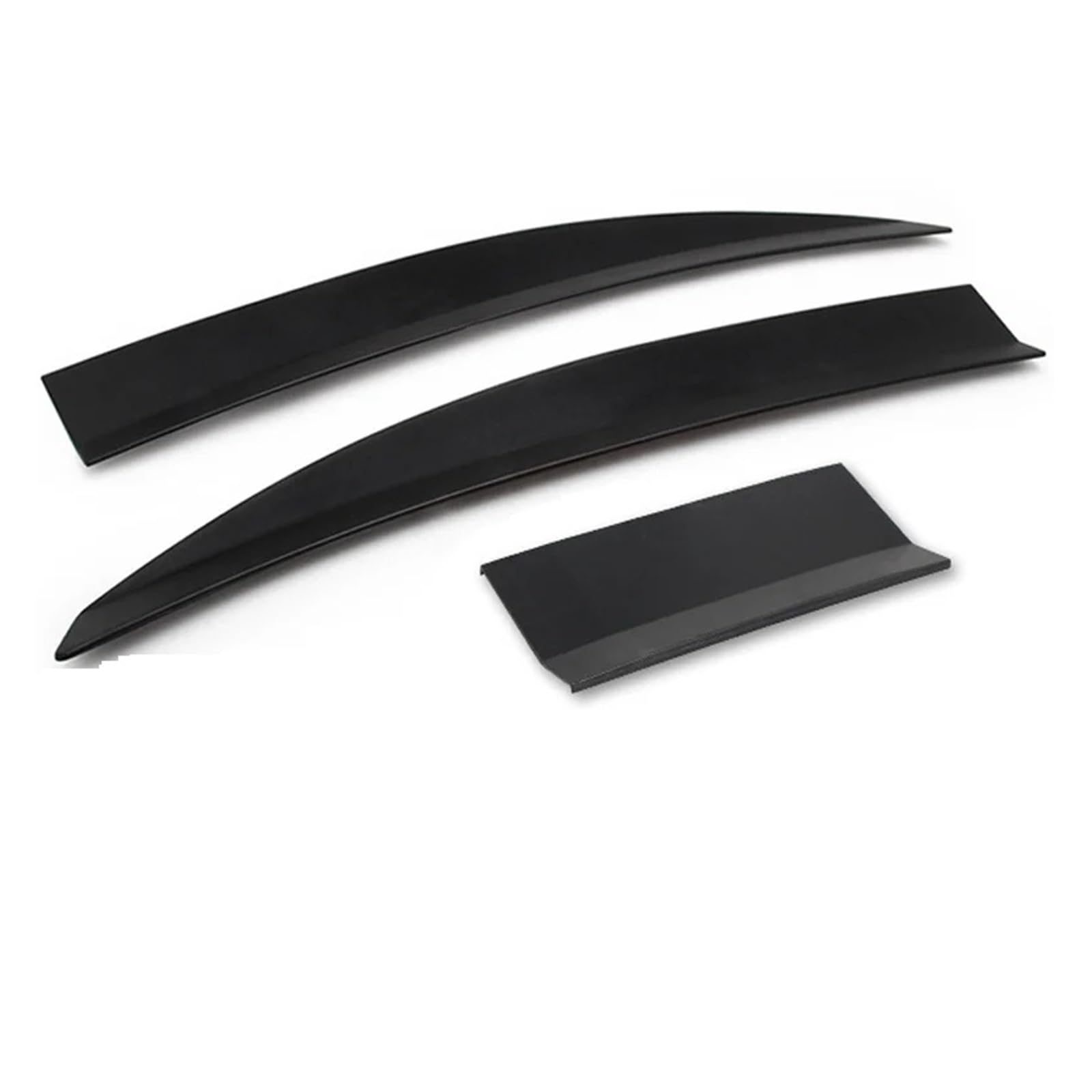 Kofferraumdachspoiler 3Pcs Auto ABS Limousine Dach Spoiler Verlängerung Tragfläche Stamm Hinten Flügel DIY Einstellbare Länge Auto Zubehör Tuning Universal Auto Heckspoiler(Black) von KWAYA