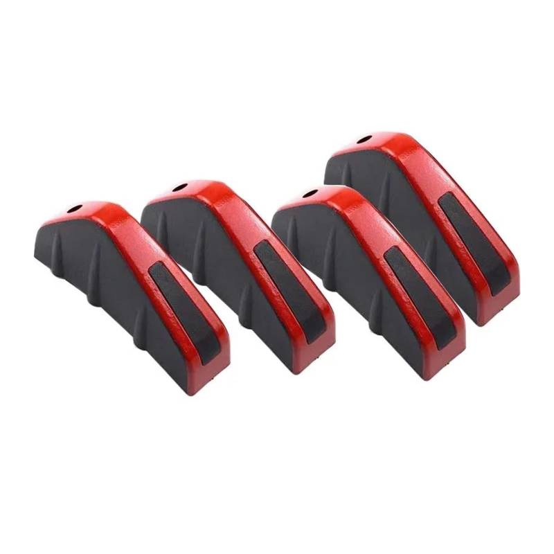 Kofferraumdachspoiler 4 Stücke Universal Auto Heckschürze Diffusor Spoiler Heckschürze Diffusor Anti-kollision Modifizierte Schwarz Rot ABS Carbon Faser Auto Heckspoiler(Red Body) von KWAYA