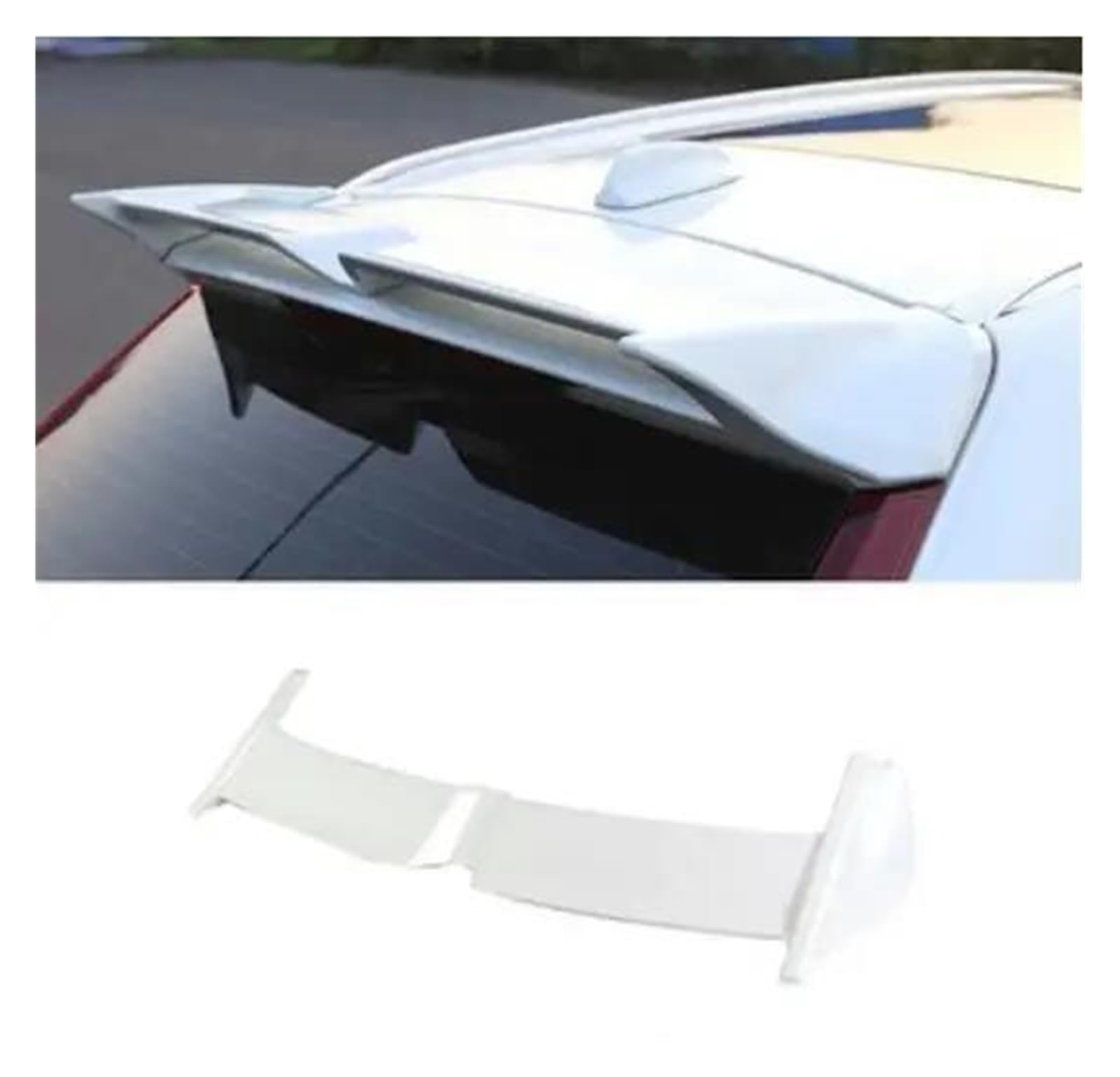 Kofferraumdachspoiler Auto Stamm Lip Spoiler Hinten Flügel ABS Farbe Für Volvo Für XC60 2022 2023 2018 2020 2021 2019 Auto Heckspoiler(White) von KWAYA