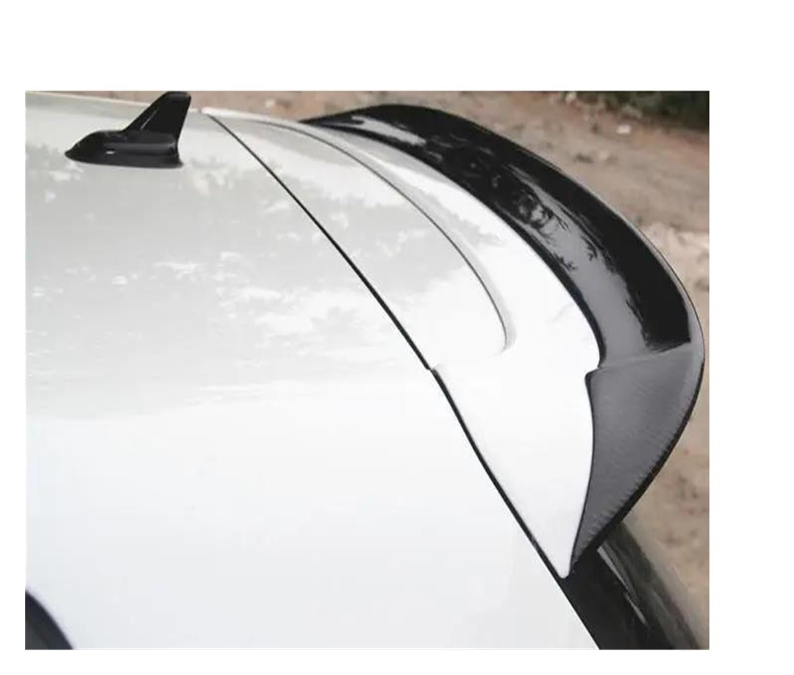 Kofferraumdachspoiler Für Golf 6 MK6 VI Für GTI R20 2010 2011 2012 2013 Auto Hinten Dach Spoiler Flügel Spoiler Carbon Auto Heckspoiler(Glossy Black) von KWAYA