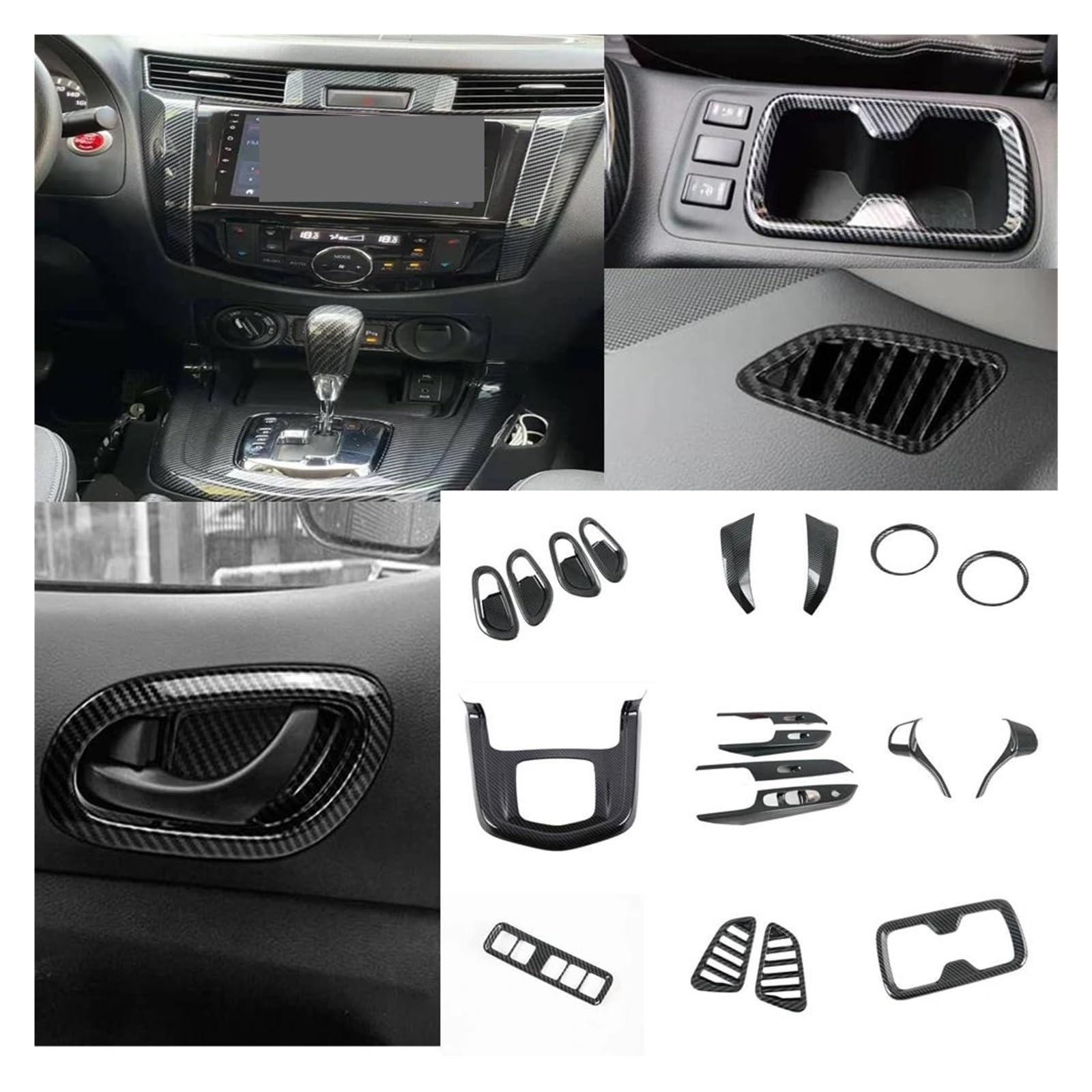 Mittelkonsole Interieur AUTO Fenster Schalter Abdeckung Trim AC Outlet Wasser Tasse Halter Rahmen Innen Für N&avara Für ST NP300 2018 2019 2014 2016 2017 2015 Bedienfeld Dekoration(Steering Wheel Cove von KWAYA