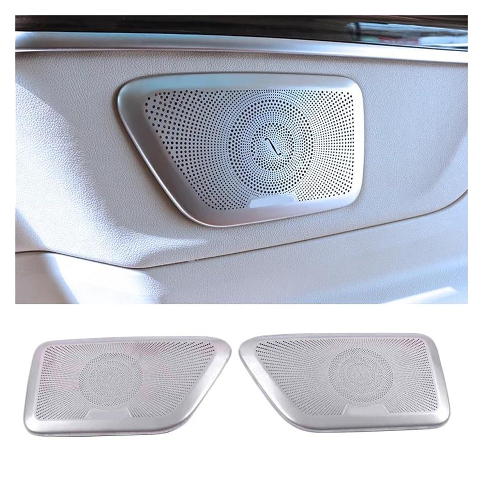 Mittelkonsole Interieur Auto Lautsprecher Abdeckung Aufkleber Tür Lautsprecher Sound Pad Trim Rahmen Edelstahl Für V Für Klasse W447 2020 2021 2015 2018 2019 2016 2017 Bedienfeld Dekoration(Middle doo von KWAYA