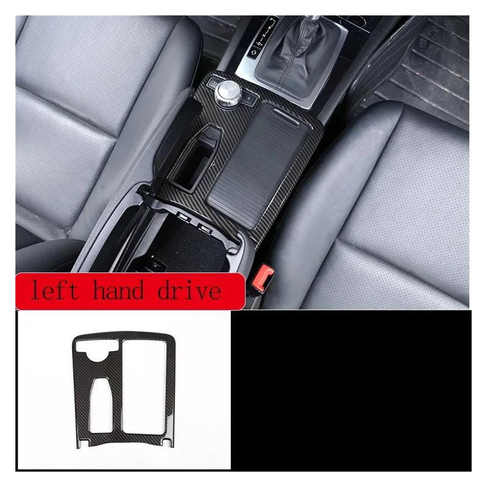 Mittelkonsole Interieur Autoabdeckung Zierrahmen Verkleidung Innenaufkleber Kohlefaser Für C-Klasse W204 C180 C200 2012 2013 2011 2009 2010 2007 2008 Bedienfeld Dekoration(1 for LHD) von KWAYA