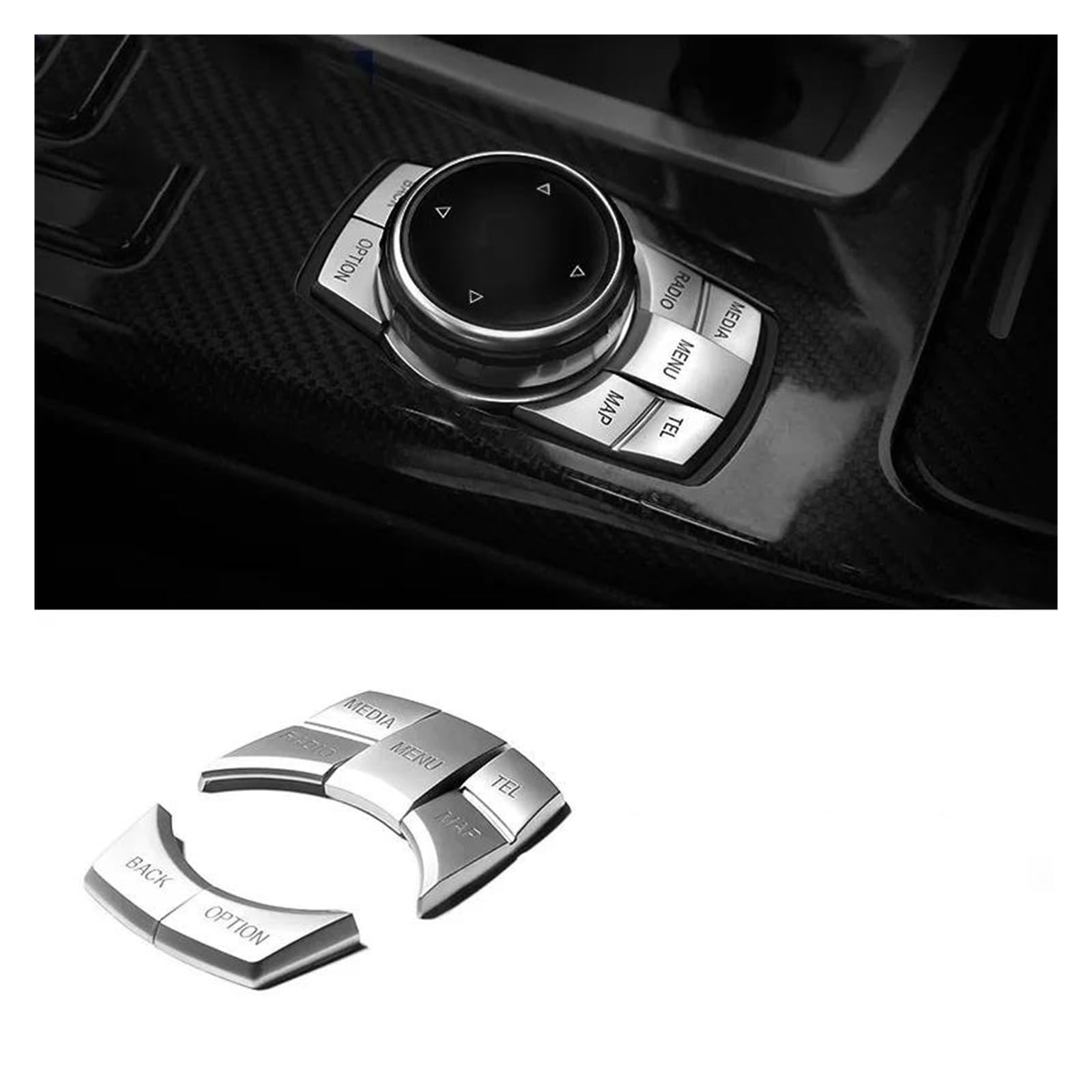 Mittelkonsole Interieur Für 1 2 3 4 5 6 7 Für Serie Für X1 Für X3 Für X4 Für X5 Für X6 3GT 5GT F30 F10 Auto Center Multimedia-Taste Abdeckung Trim ABS Chrom Überzug Bedienfeld Dekoration(A Style) von KWAYA