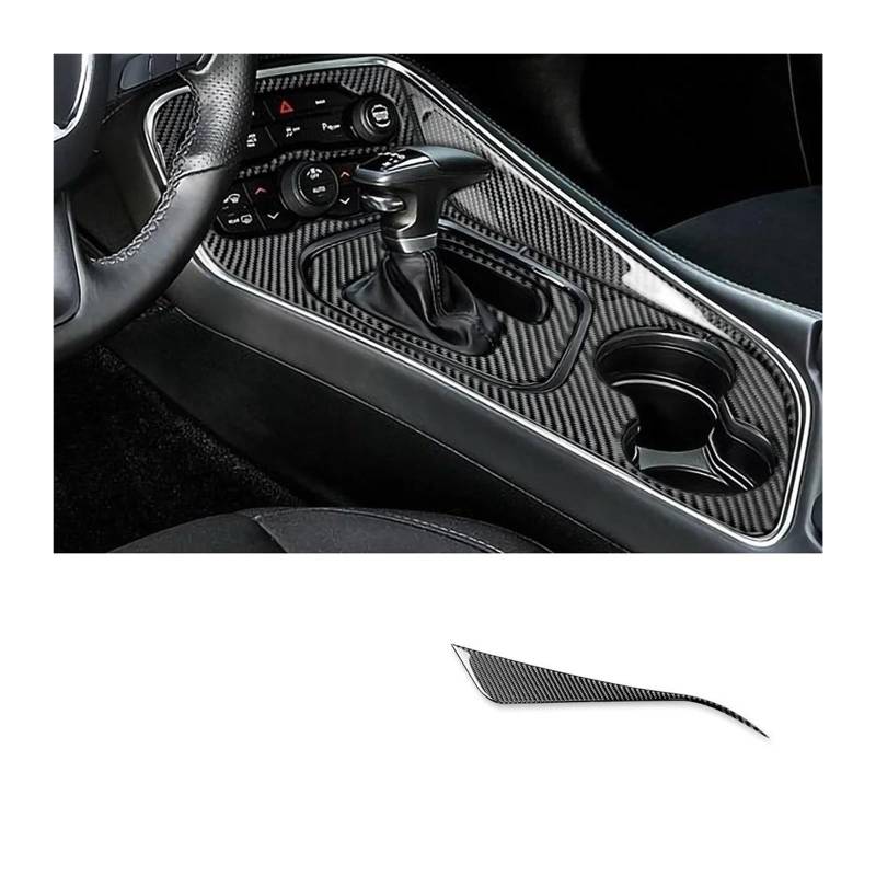 Mittelkonsole Interieur Für D&odge Für C&hallenger 2015 2016 2017 2018 2019 2020 2021 2022 2023 Auto Getriebe Shift Panel Aufkleber Innen Weichen Kohlenstoff Faser Bedienfeld Dekoration(Type B) von KWAYA