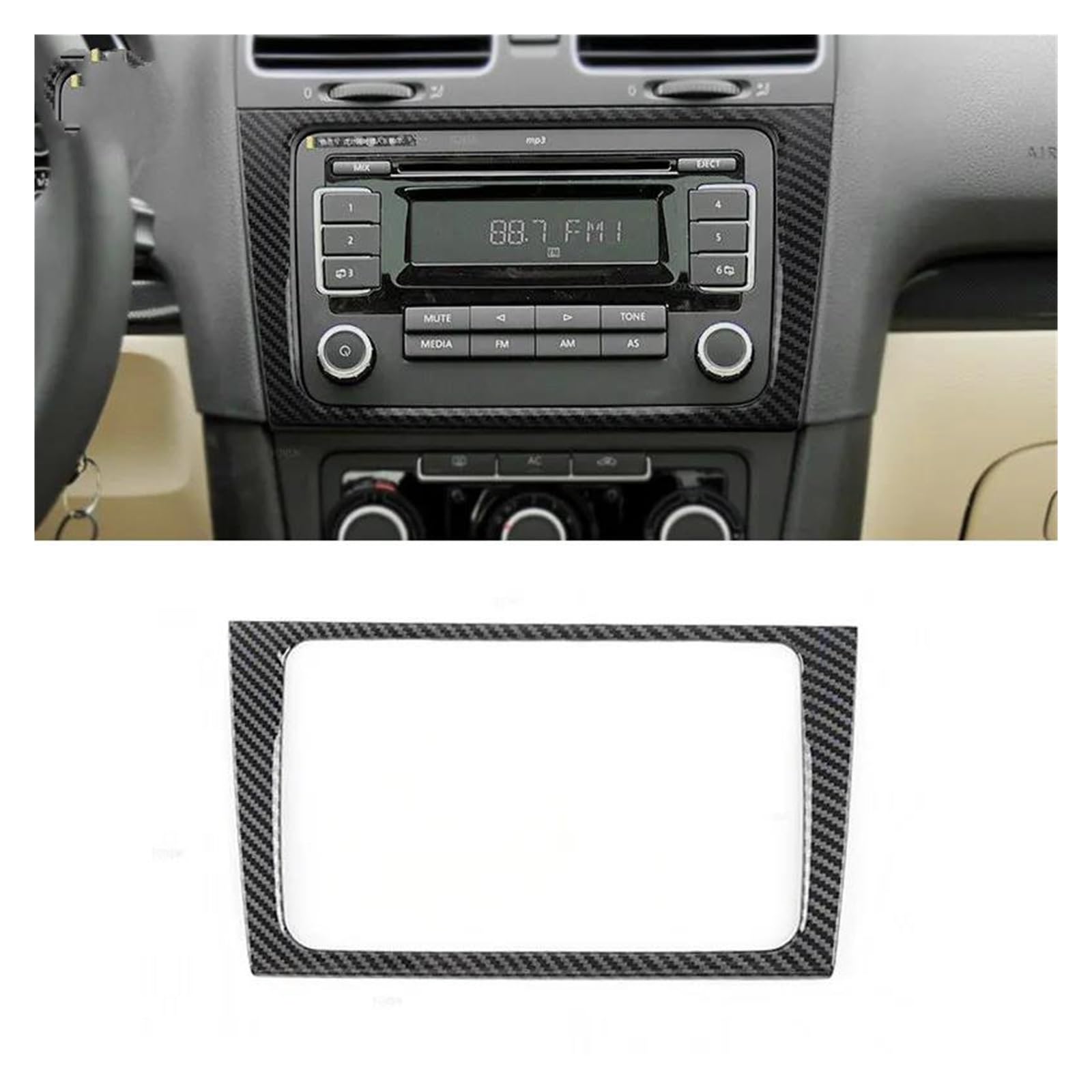 Mittelkonsole Interieur Für G&olf 6 MK6 2008 2009 2010 2011 2012 2013 Auto Navigation Konsole Klimaanlage CD Panel Schalter Rahmen Abdeckung Trim Innen Bedienfeld Dekoration(A) von KWAYA