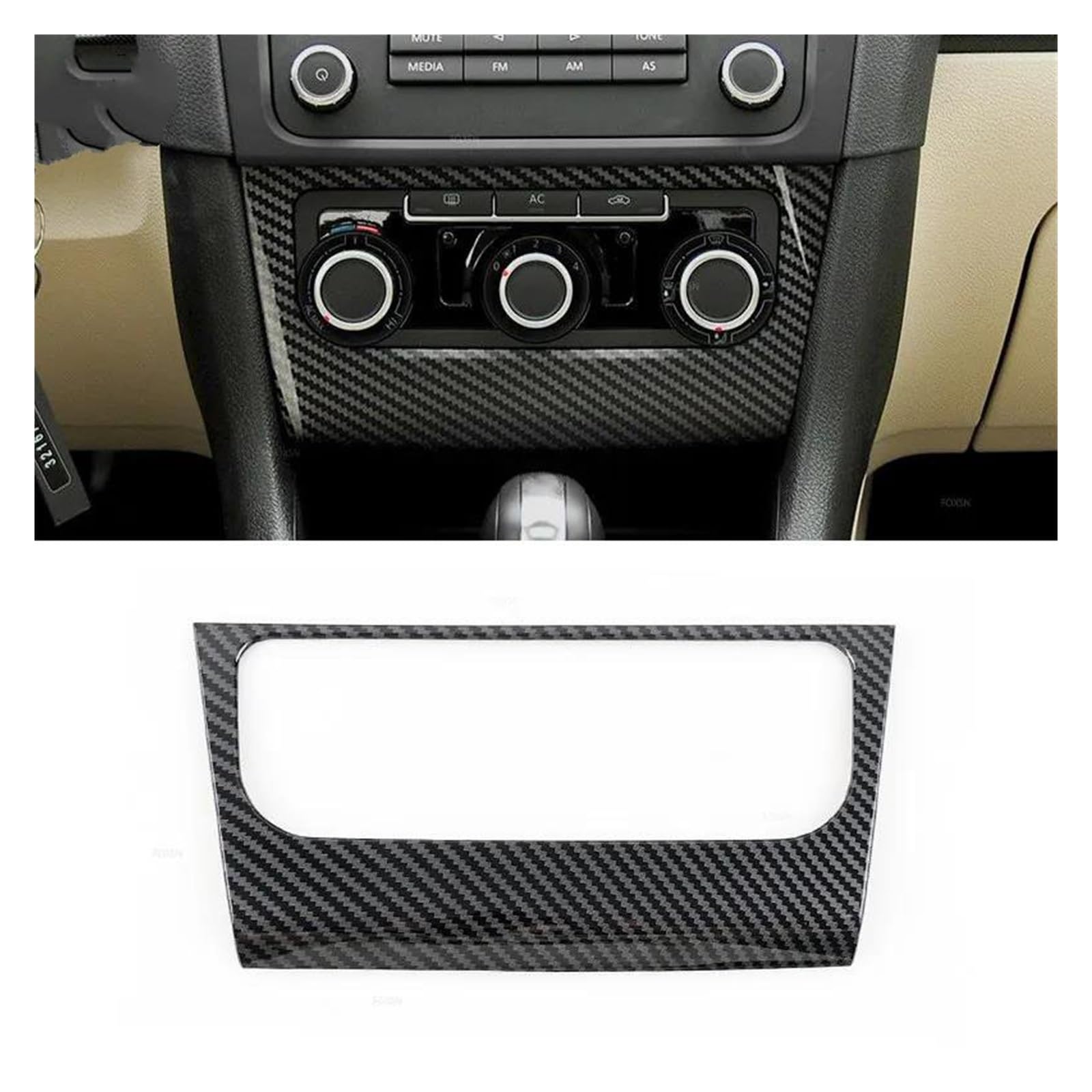 Mittelkonsole Interieur Für G&olf 6 MK6 2008 2009 2010 2011 2012 2013 Auto Navigation Konsole Klimaanlage CD Panel Schalter Rahmen Abdeckung Trim Innen Bedienfeld Dekoration(B) von KWAYA