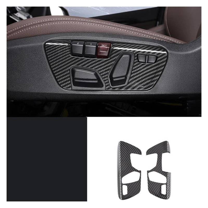 Mittelkonsole Interieur Für X2 F39 Für X1 F48 2022 2016 2017 2018 2019 2020 2021 Auto Sitz Einstellung Schalter Knopf Trim Abdeckungen Panel Innen Molding Bedienfeld Dekoration(A Carbon Fiber) von KWAYA