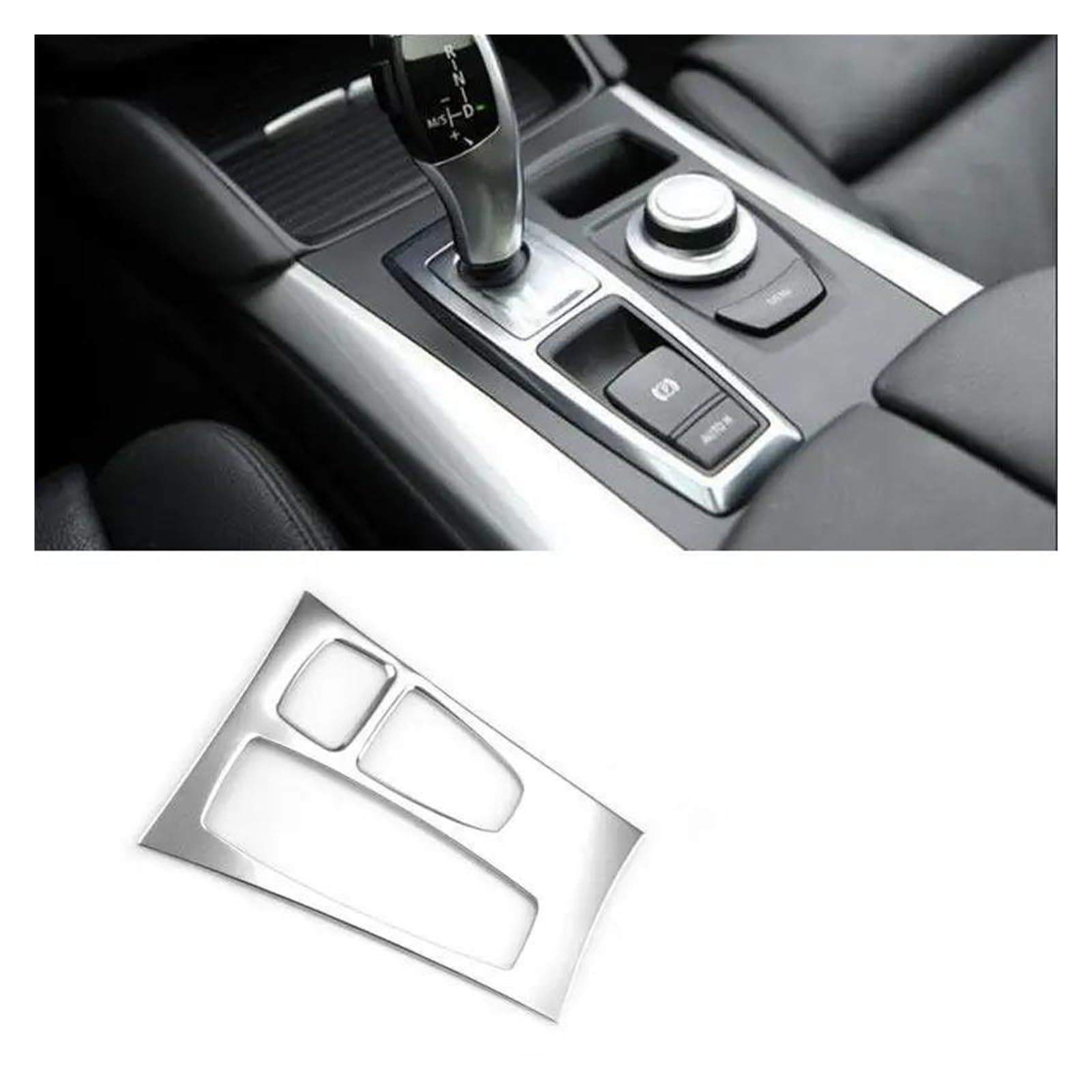 Mittelkonsole Interieur Für X5 E70 Für X6 E71 2008 2009 2010 2011 2012 2013 Auto Center Konsole Getriebe Shift Panel Abdeckung Innen Trim LHD Edelstahl Bedienfeld Dekoration(A) von KWAYA