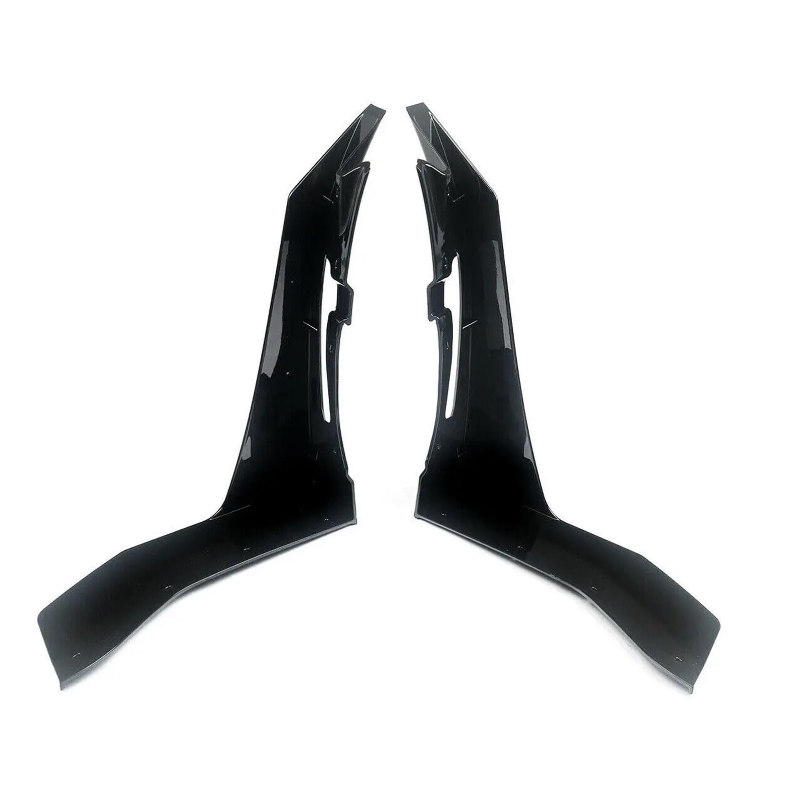 Spoilerlippe Splitter Für Ford Für Mustang GT500 Frontstoßstangen-Eckwinglet-Splitter, Autodekorzubehör, Schwarz glänzend, 2015–2022. Front Spoiler Lippe von KWAYA