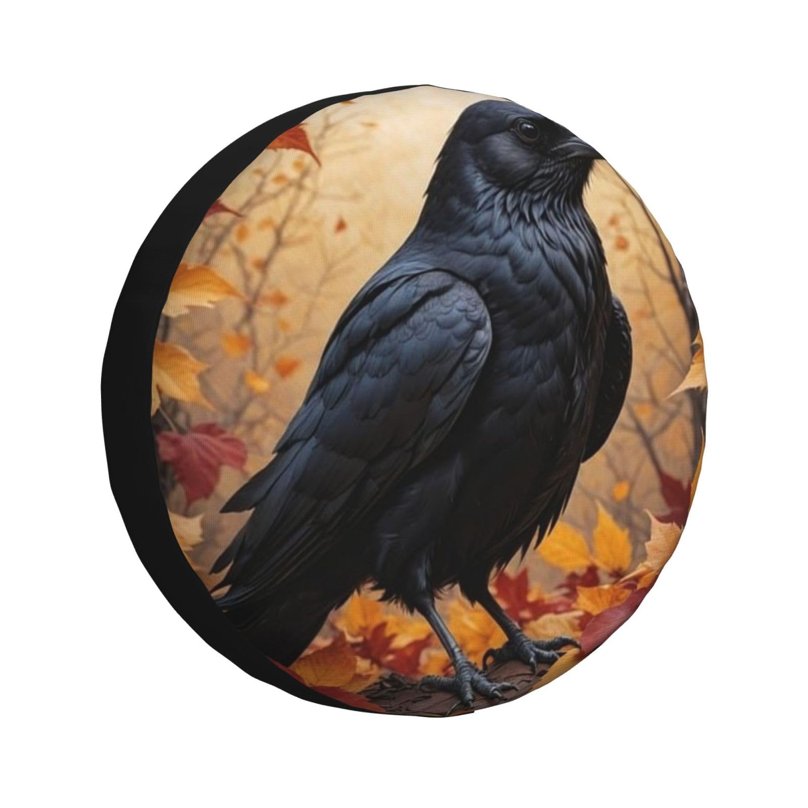 Autumn Blackbird Reserveradabdeckung, Weißkopfseeadler, amerikanische Flagge, Reifenabdeckungen, wetterfester Radschutz, universell passend für Wohnmobil, Anhänger, Wohnmobil, SUV, LKW, 14 Zoll von KWQDOZF