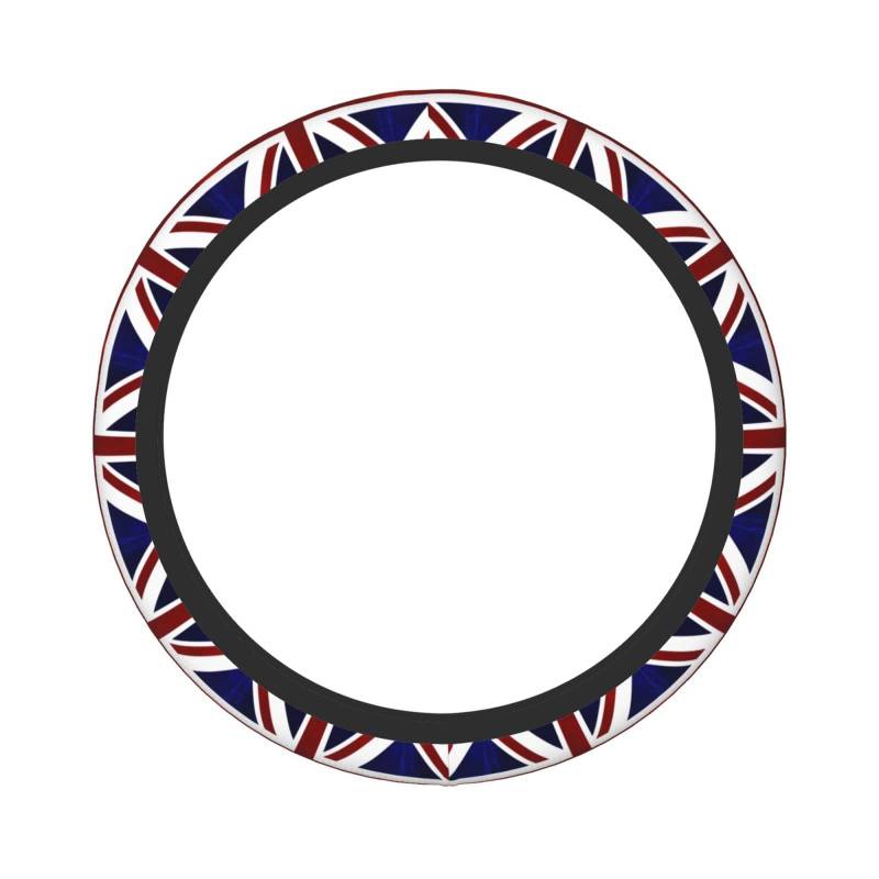 Patriotisch, Union Jack, Großbritannien, Flagge 15 Zoll Universal-Lenkradbezug fürs Auto, elastischer, Rutschfester Lenkradbezug von KWQDOZF