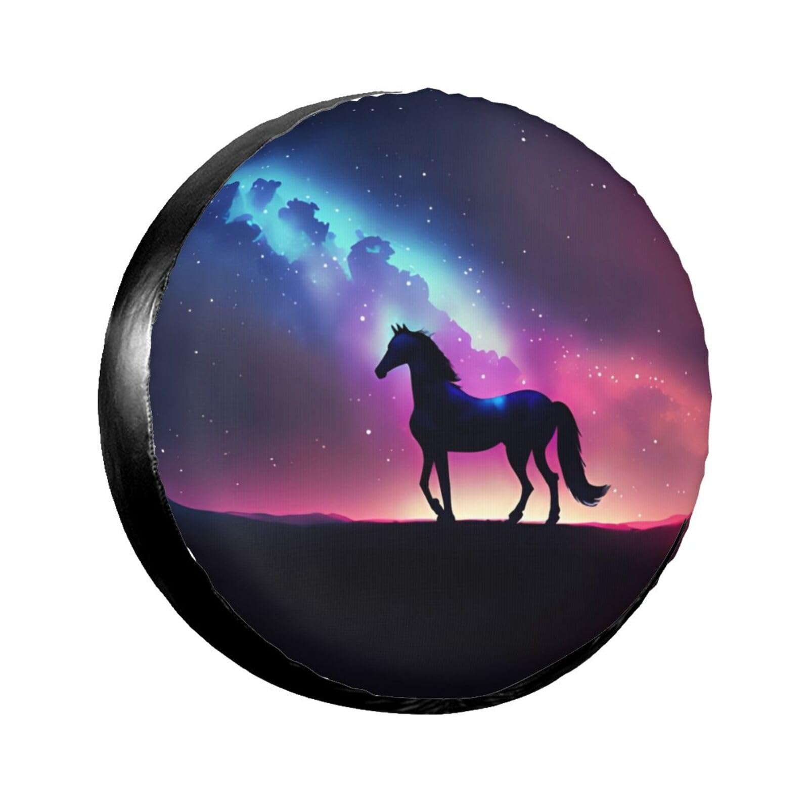 Radschützer von Night Sky Magic Horse mit universeller Passform für 15-Zoll-Anhänger, Wohnmobil-, SUV- und LKW-Wohnwagenzubehör. von KWQDOZF