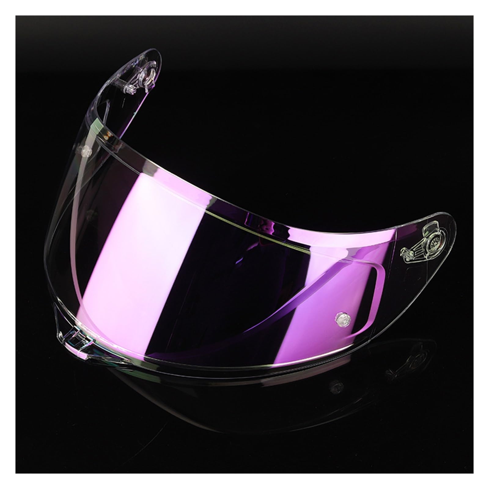 Motorrad Helmvisierlinse, Helmmaskenvisierlinse Motorradhelm UV-staubdichte Linse Zubehör Visierbrille(Rot)(Purple) von KWTN