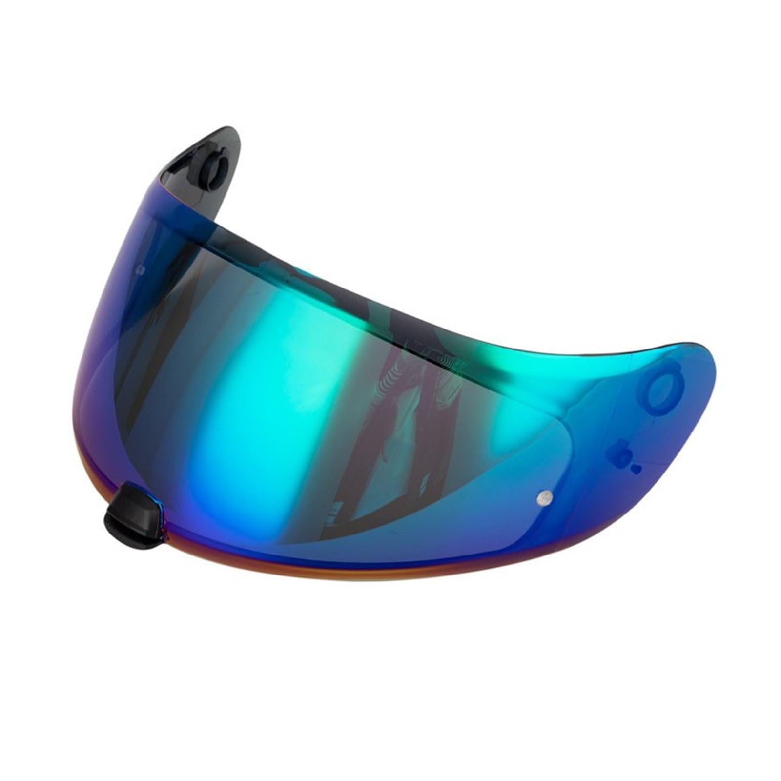 Motorrad Helmvisierlinse, Helmvisier Visier Winddicht Kratzfest UV-Schutz Motorradhelm Integralzubehör Helmbrille(Blau)(Green) von KWTN