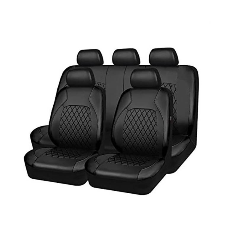 KWWDXDHY Auto Leder Sitzbezüge für Acura MDX 2014-2018,Full Wrap Wasserdicht Verschleißfest Sitzbezüge Protection Auto Innere Zubehör,Black von KWWDXDHY