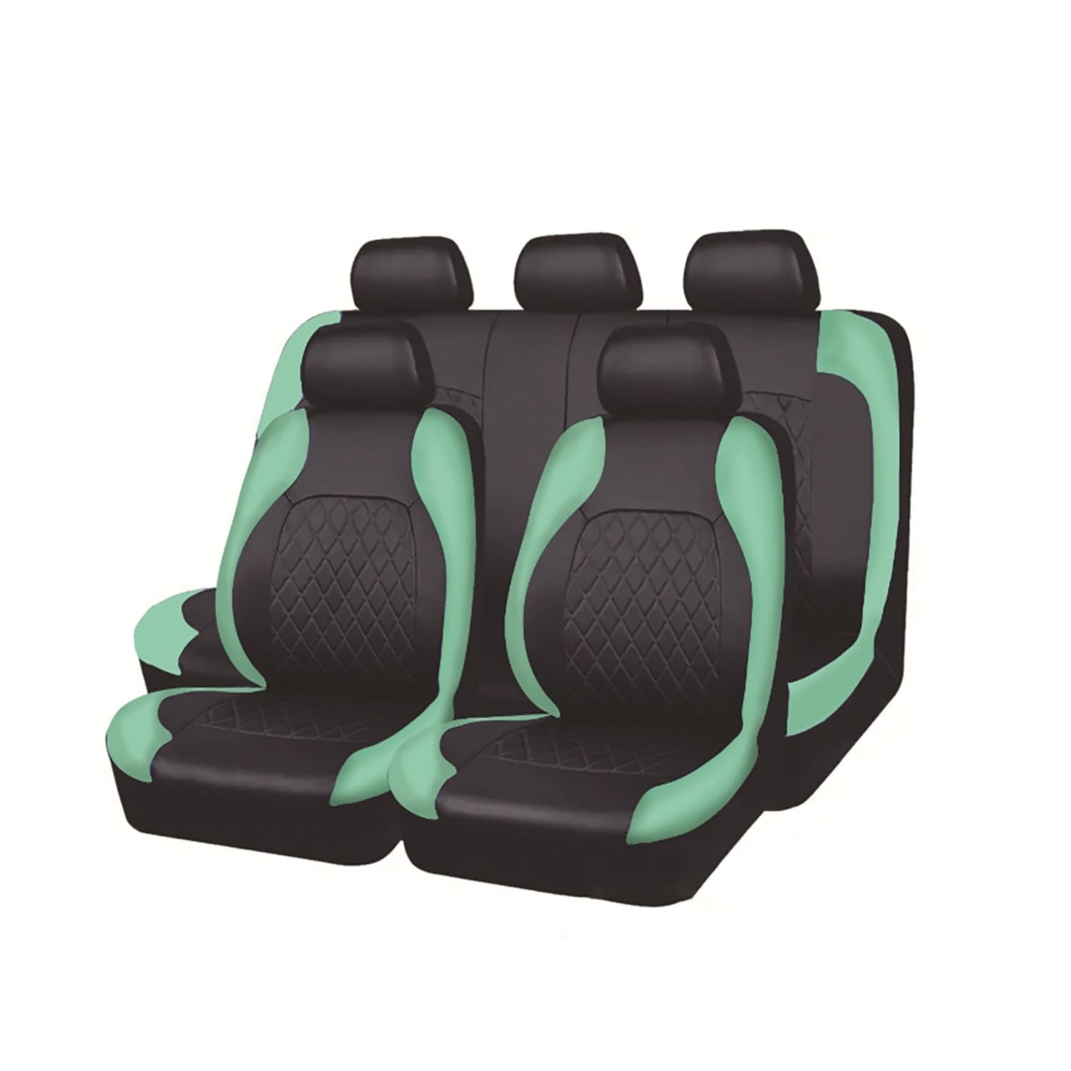 KWWDXDHY Auto Leder Sitzbezüge für IS 2013-2023,Full Wrap Wasserdicht Verschleißfest Sitzbezüge Protection Auto Innere Zubehör,Green von KWWDXDHY