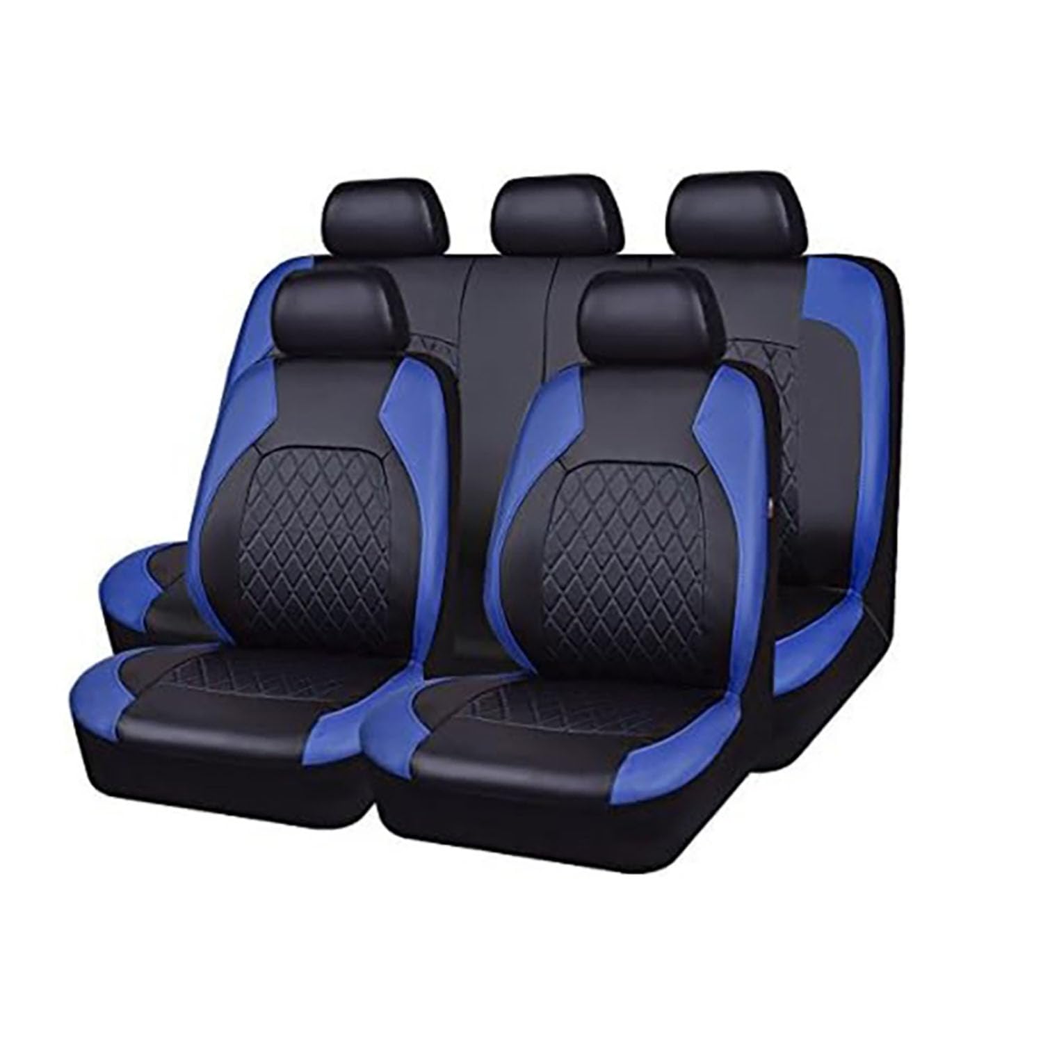 KWWDXDHY Auto Leder Sitzbezüge für Mazda 3 2014-2019,Full Wrap Wasserdicht Verschleißfest Sitzbezüge Protection Auto Innere Zubehör,Blue von KWWDXDHY