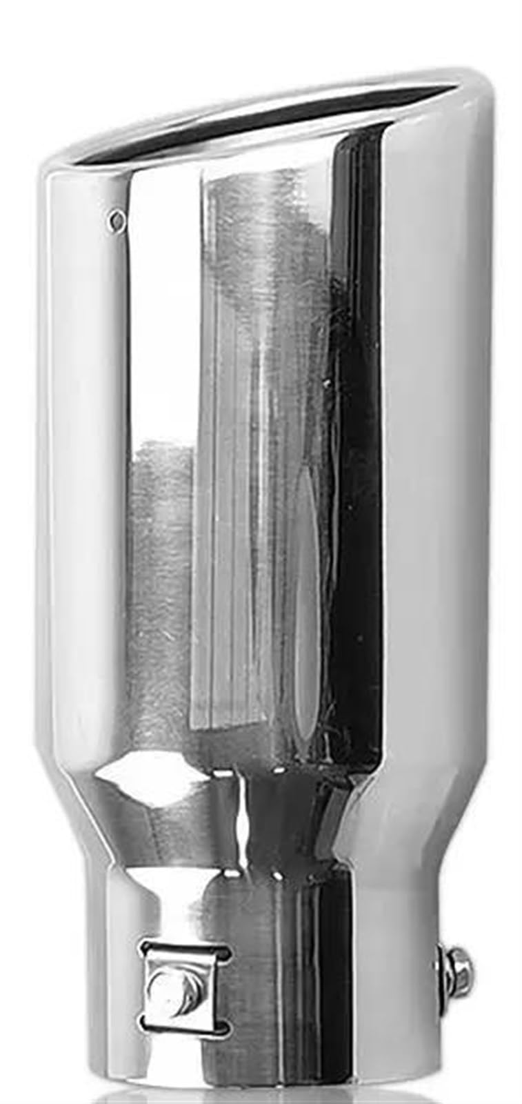 Edelstahl Auspuff Endrohr Schalldämpfer, Auto-Auspuffendrohr, 76 mm, rund, Edelstahl, for Auto-Endrohr, rund, Endrohr, Endschalldämpfer, Endrohr(Silver) von KXAOXGRC