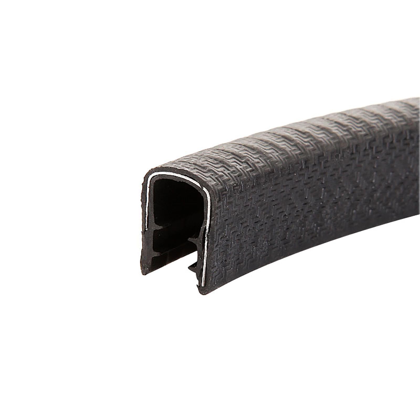 U-Form Auto Türschützer Kantenschützer, Streifen 3,28 Fuß mit Metallpassung, stark Aber flexibel for LKW-Türen und Heimanwendungen, (Black,17mm x 14mm) von KXAOXGRC