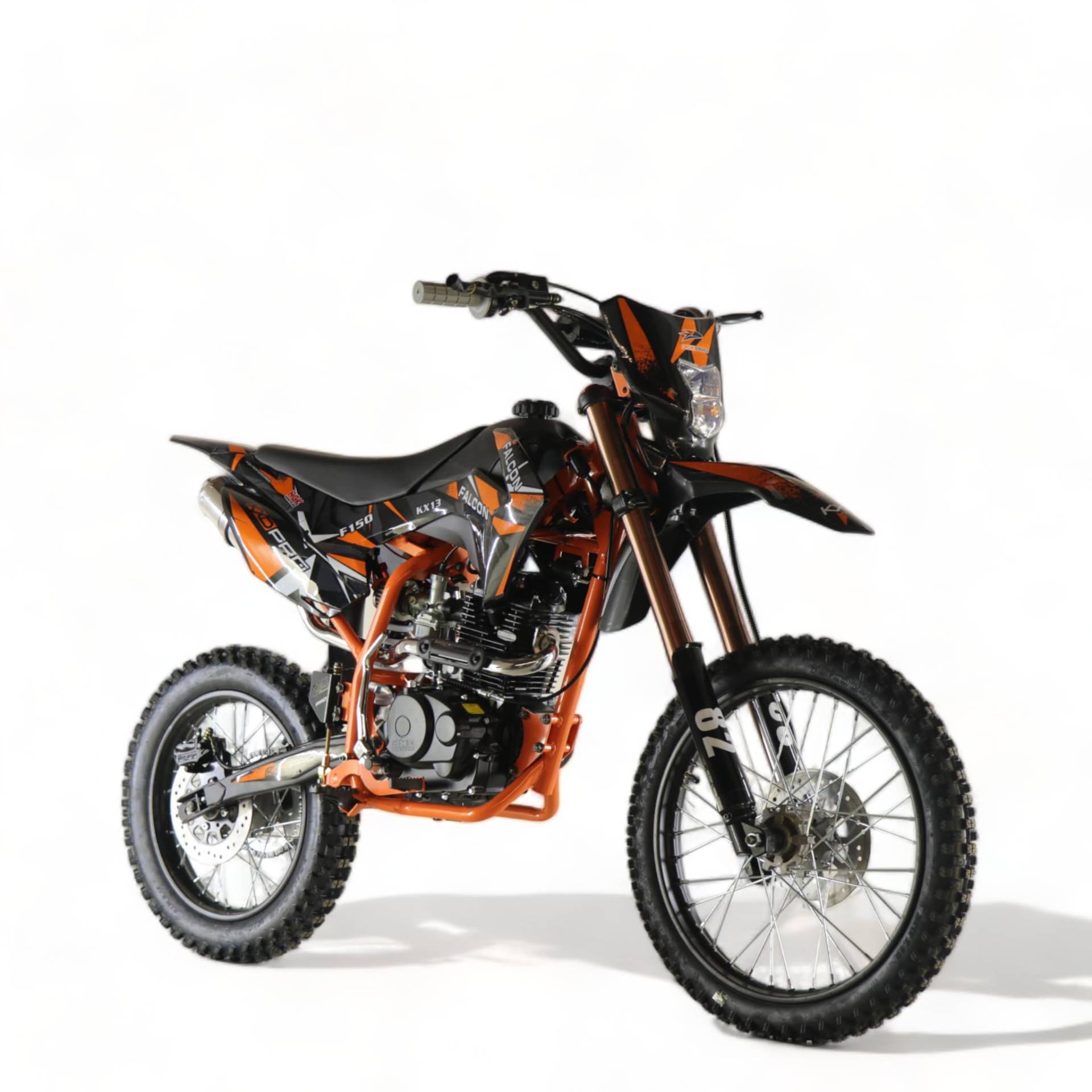 KXD 613 E+K Starter 150cc 19/16" 4T Dirtbike Kinder CrossBike Enduro pocket Pitbike PocketBike Motocross Motorrad Motorbike Motorsport Pit Pocket Vollcross Enduro Orange von KXD