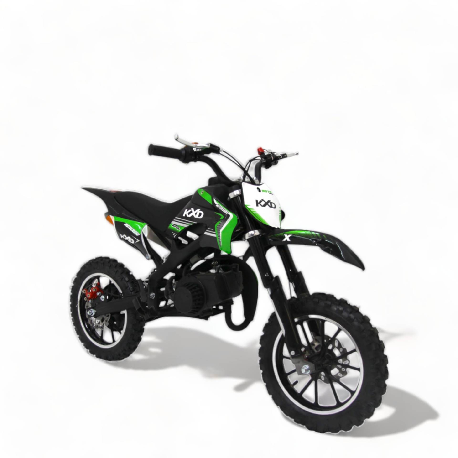 KXD 701 49ccm Dirt Bike Dirtbike CrossBike Enduro Dirtbike Pocket 49cc Pitbike PocketBike Motocross Motorrad Motorbike Motorsport Pocket Vollcross Crossbike OVP (grün, KXD 701 49ccm 2T) von KXD