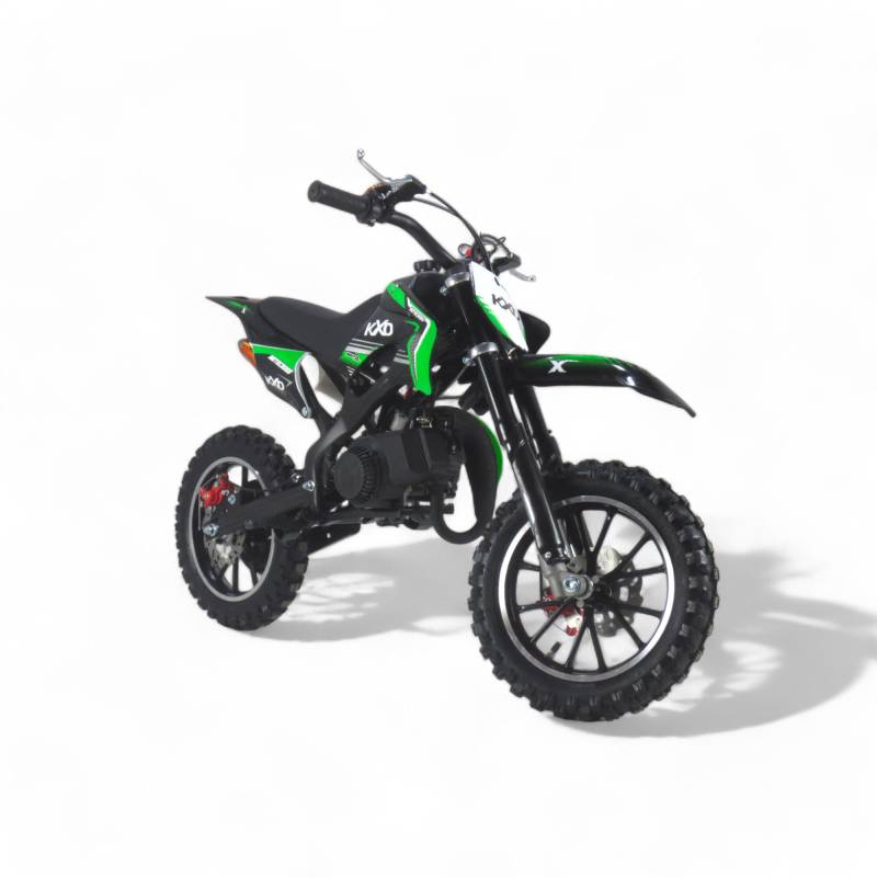 KXD 701 49ccm Dirt Bike Dirtbike CrossBike Enduro Kinder Dirtbike Pocket 49cc Pitbike PocketBike Motocross Motorrad Motorbike Motorsport Pocket Vollcross Crossbike (grün, KXD 701 49ccm 2T) von KXD