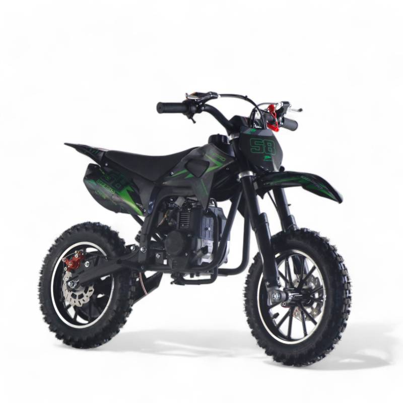 KXD 703B 49ccm 4 Takt Leopard Dirtbike kinder kids Dirt Bike CrossBike Enduro DirtBike pocket 49cc Pitbike PocketBike Motocross Motorrad Motorbike Motorsport Pocket Vollcross Crossbike Grün von KXD